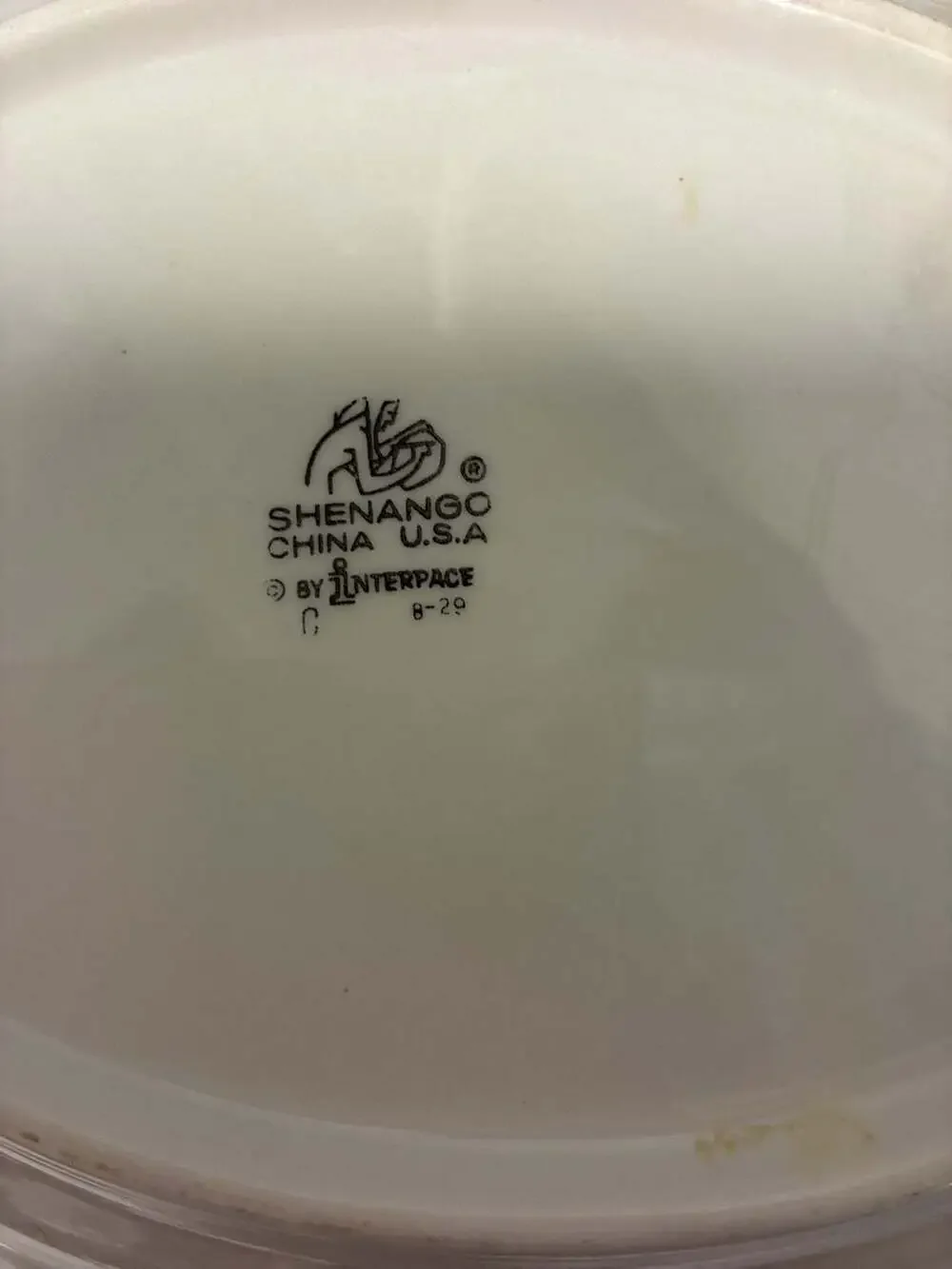 Vintage Shenango China Oval Serving Platter Yellow Daisy Pattern